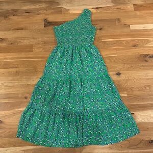 Green Floral Kids Dress